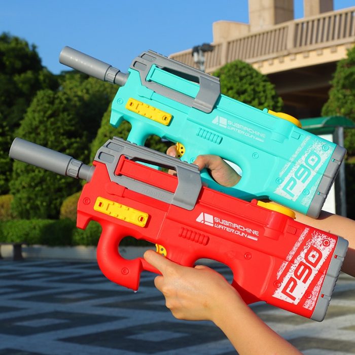 2022 New P90 Electric Water Gun High Tech Kids Toys Outdoor Beach Pool Large Capacity Summer 1 - Water Gun