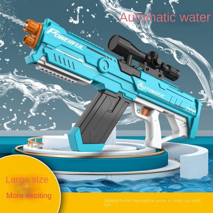 New children s electric water gun powerful burst water gun large capacity water fight boy toy 3 - Water Gun