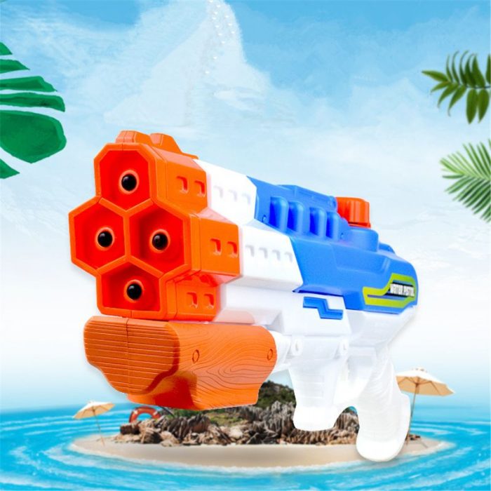 Water Gun Soaker 4 Nozzles Blaster Water Fight Swimming Pool Beach Toys 3 - Water Gun
